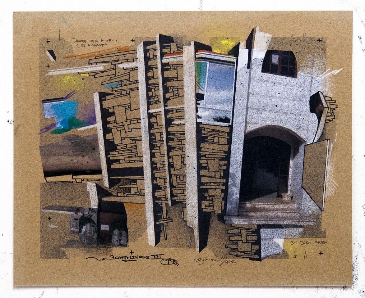 Amir Tomashov, Scaffolding 22 - Once I Was A House 2
2011, Mixed media on plywood
