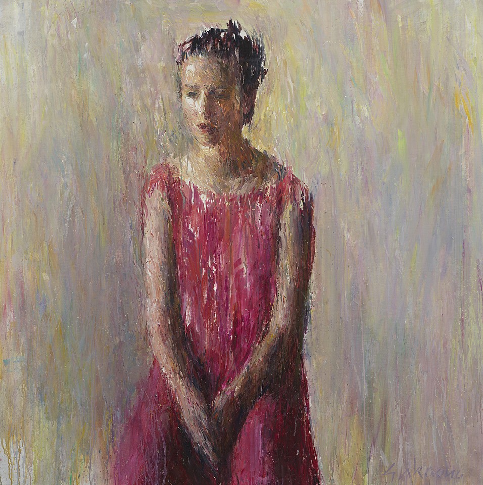 Daniel Enkaoua, Aure en violet assise
2018-19, Oil on canvas