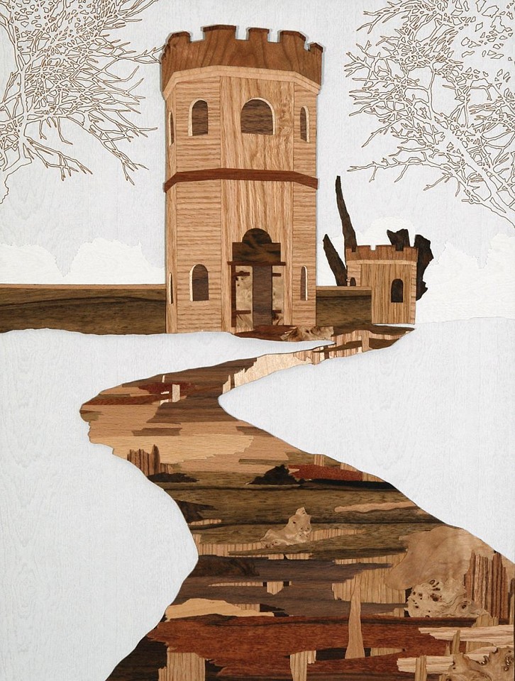 Liat Livni, Fortress
2009, Veneer and ink on paper