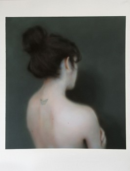 dana pakman cocoon 2020 acrylic and pastel on paper 24x18 in