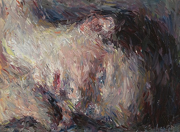 Daniel Enkaoua, Liel au sol
2018, Oil on canvas mounted on wood