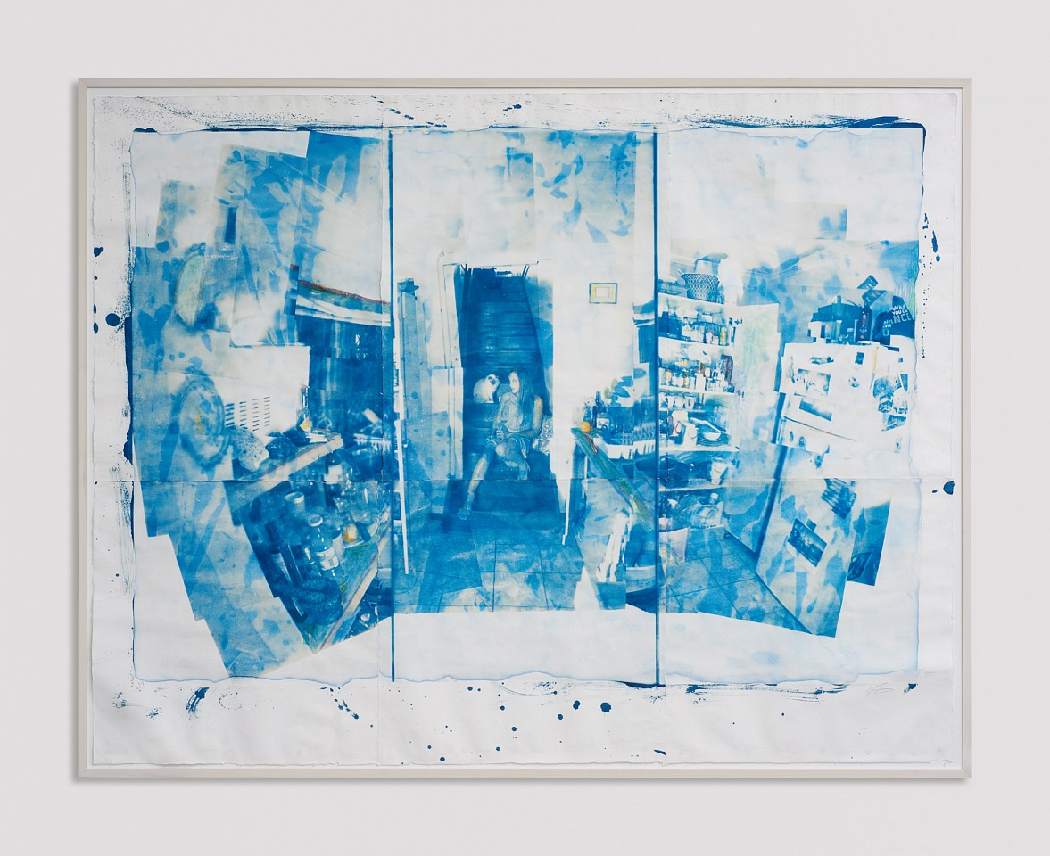 Itamar Freed, Just Before Dinners
2021, Photography, cyanotype and Japanese pigments on Awagami Hosho handmade Japanese paper