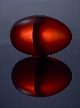 Red Sphere, 2009 ,Glass, 27 x 39 x 27 cm