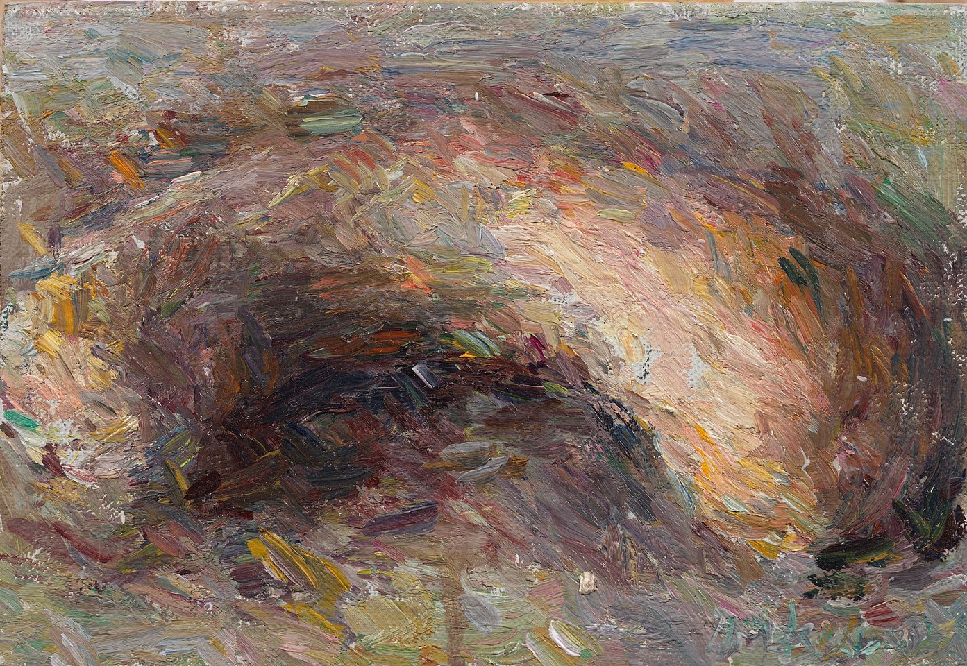 Daniel Enkaoua, Citrouille courbée
2019, Oil on canvas mounted on wood
