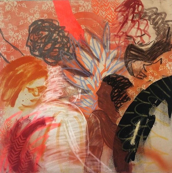 Sara Benninga, Gathering
2023, Acrylic, dry pastel on canvas