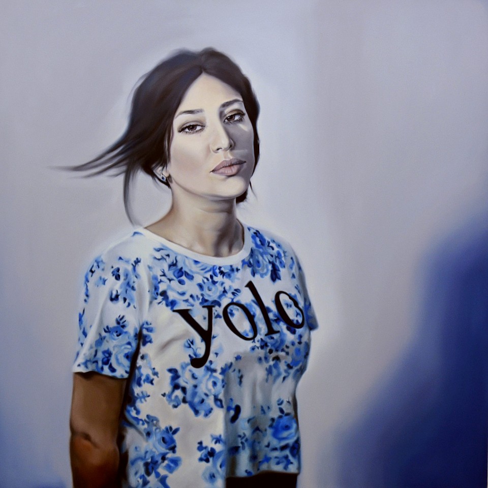 Sapir Gal, Self Portrait with Sapphire Earing
2015, Oil on canvas