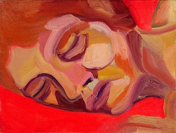 sara benninga sleeper 10 oil on canvas 25x18.5 cm 2022 photo shai halevi