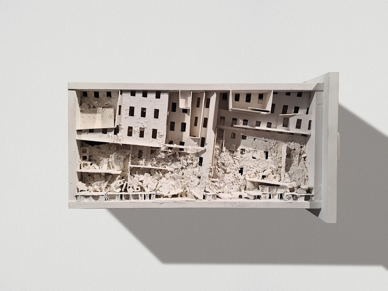 Amir Tomashov, Contingency plan 14
2024, Cardboard, wood, plaster snd synthetic paint in a wood drawer