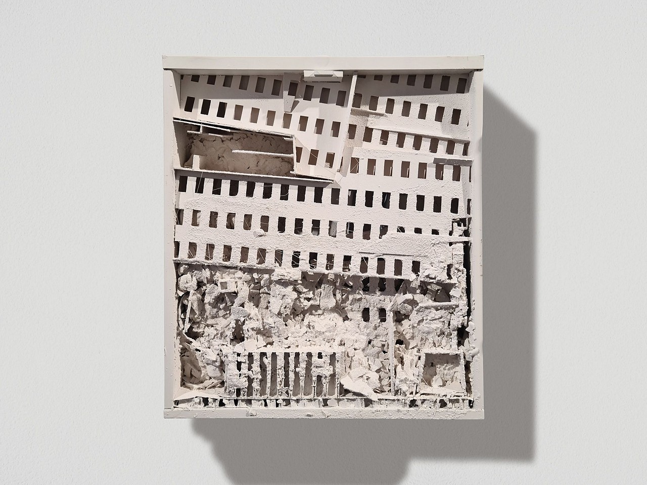 Amir Tomashov, Contingency plan 12
2024, Cardboard, wood, plaster snd synthetic paint in a wood drawer