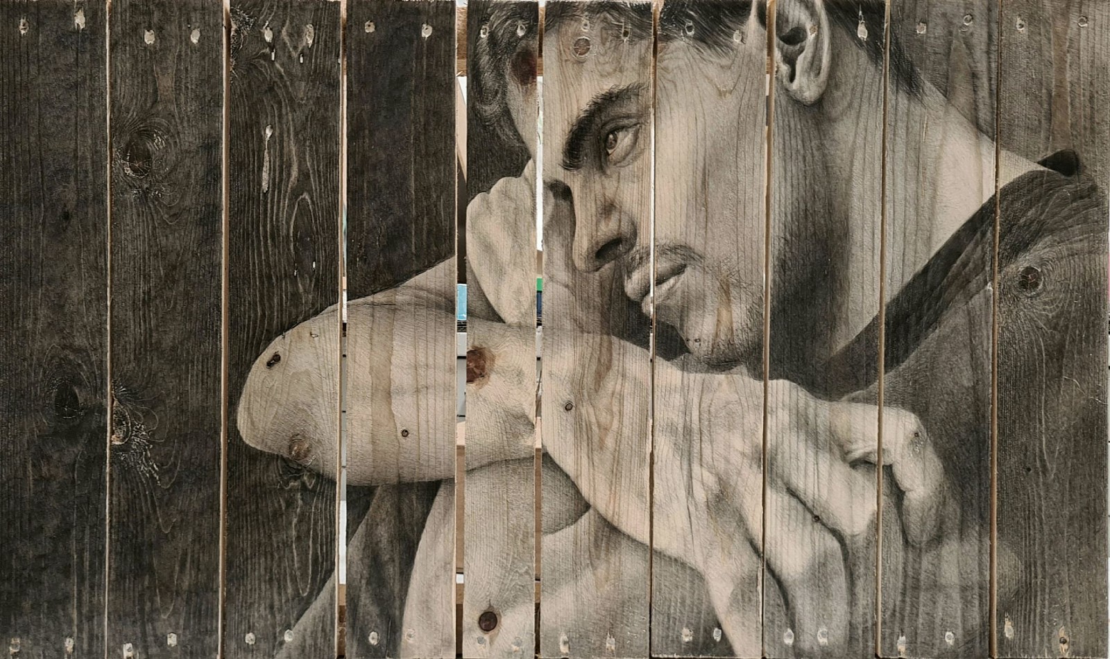 Amir Tomashov, Still Waiting 1
2024, Graphite on wood