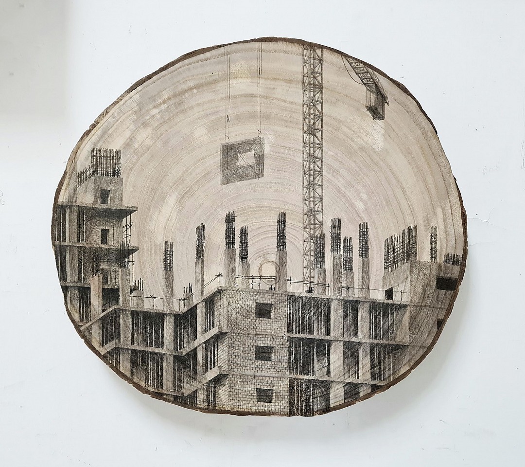 Amir Tomashov, Unrooted 31
2024, Graphite on wood