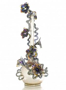 silvered venetian with silvery blue blossoms 09.1025.v1 2009 glass 124.5 x 48 x 40.5 cm dach374