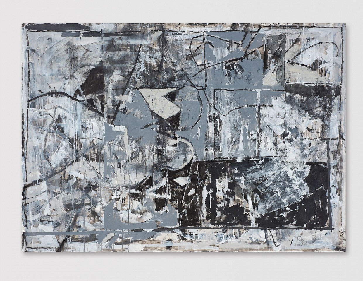 Elad Kopler, Black & White and <br />
Everything Between #3
2023, Mixed media on canvas