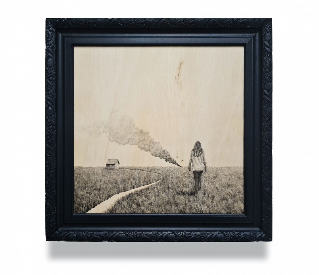 Amir Tomashov, Like a House on fire no.2
2026, Graphite on playwood